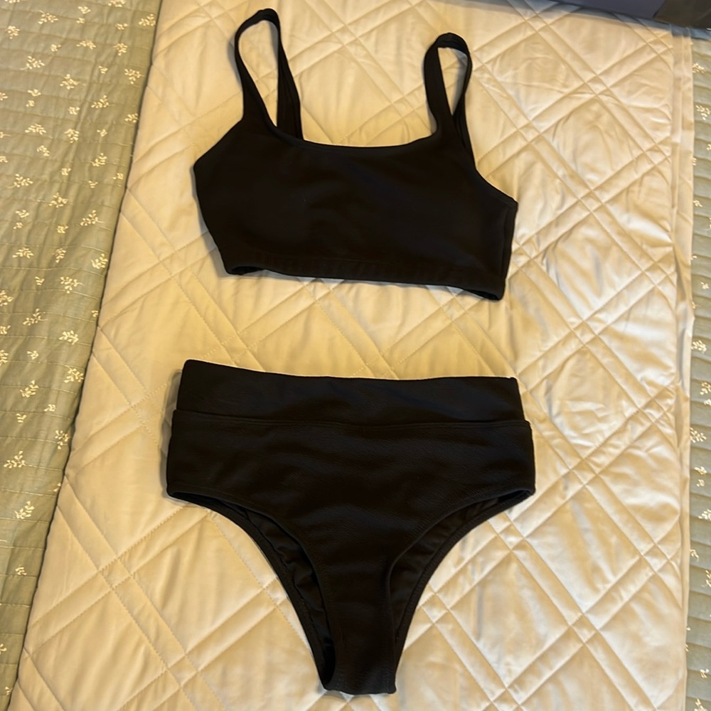 Black high waisted bikini